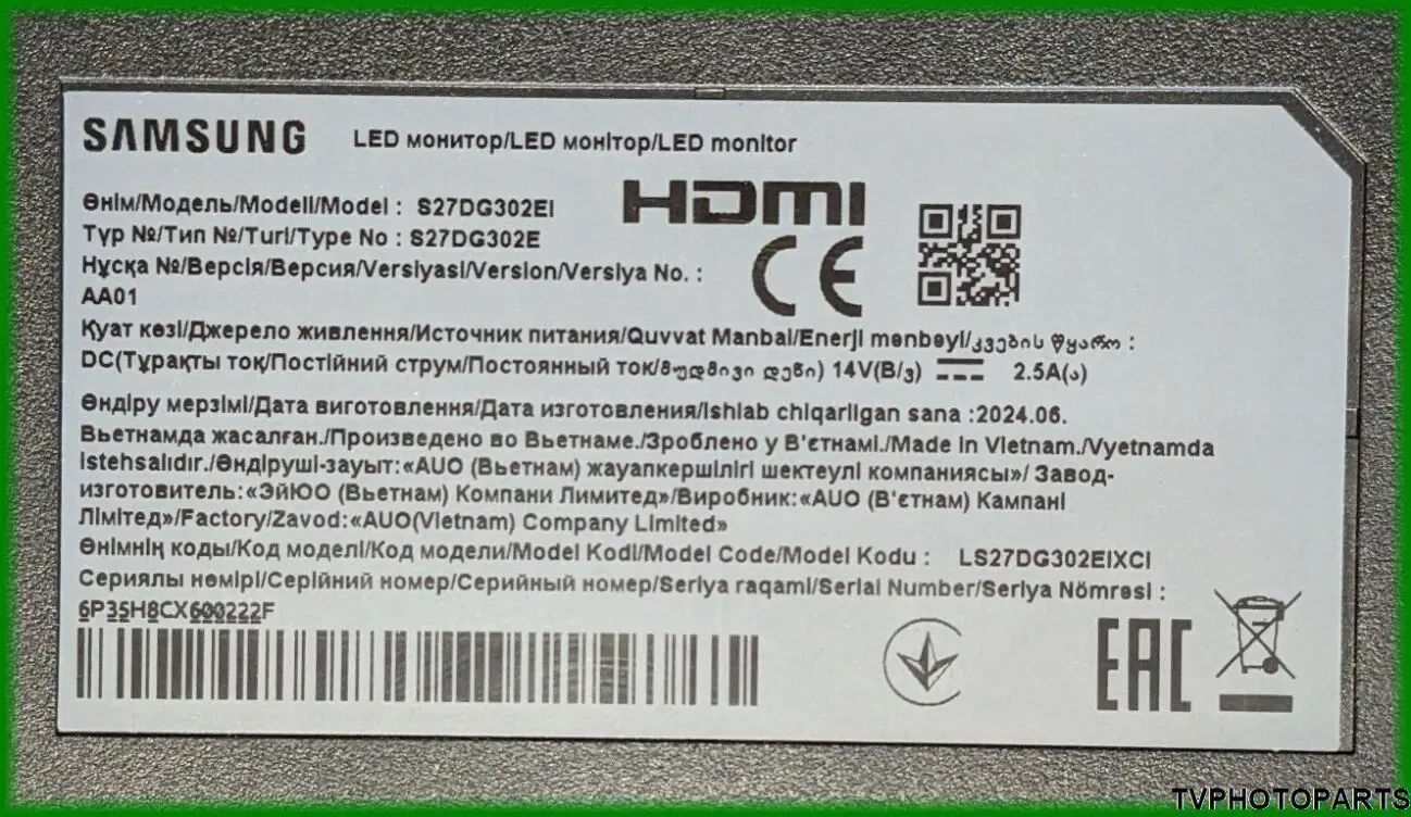 Новий Main Board ME.NT68874A.EB512 для монітора Samsung S27DG302 2