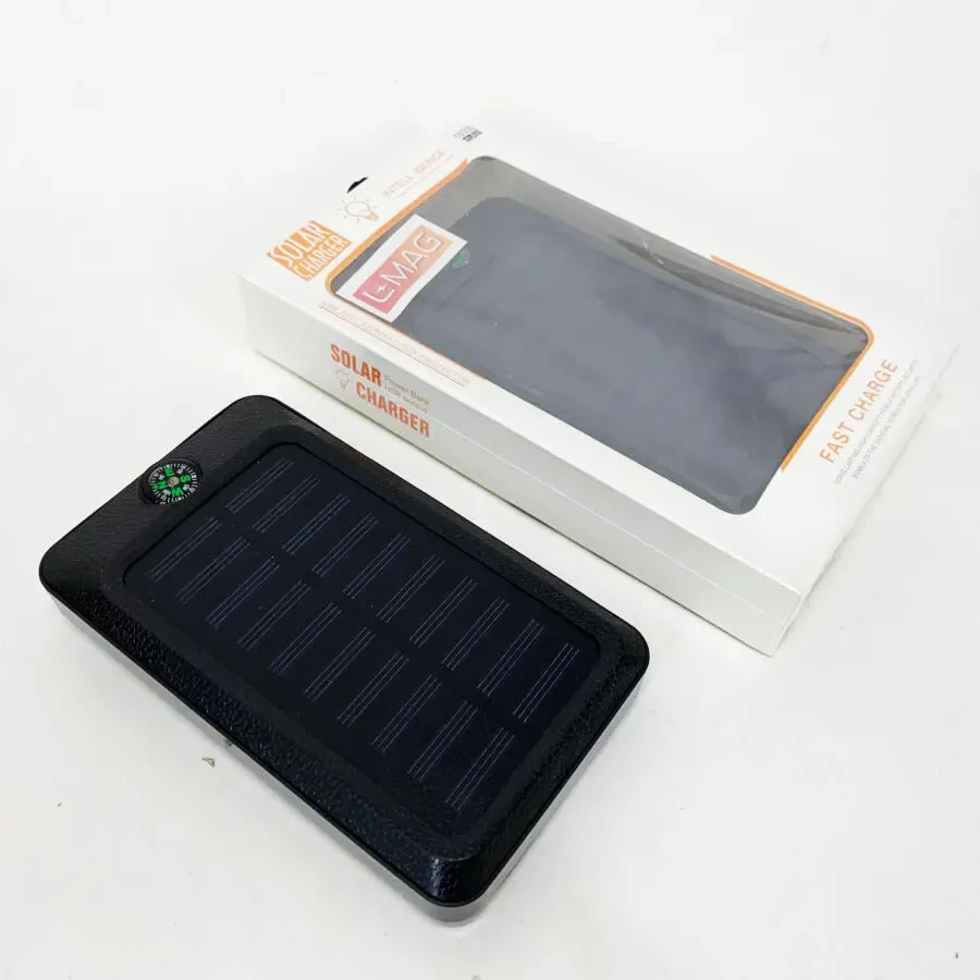 УМБ Power Bank Solar 18000 mAh мобильное зарядное с солнечной панелью и лампой, Power Bank Charger White 6