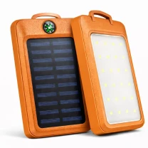 УМБ Power Bank Solar 18000 mAh мобильное зарядное с солнечной панелью и лампой, Power Bank Charger White