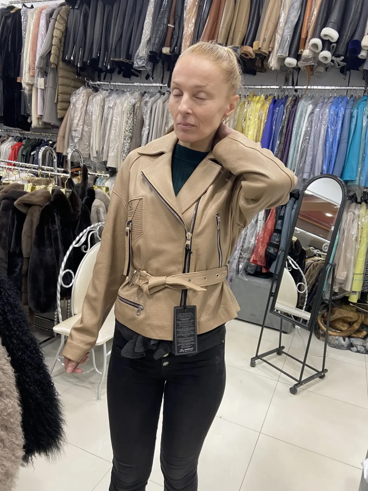 Куртки жіночі шкіра джамбо,косуха бнж,зелена 6