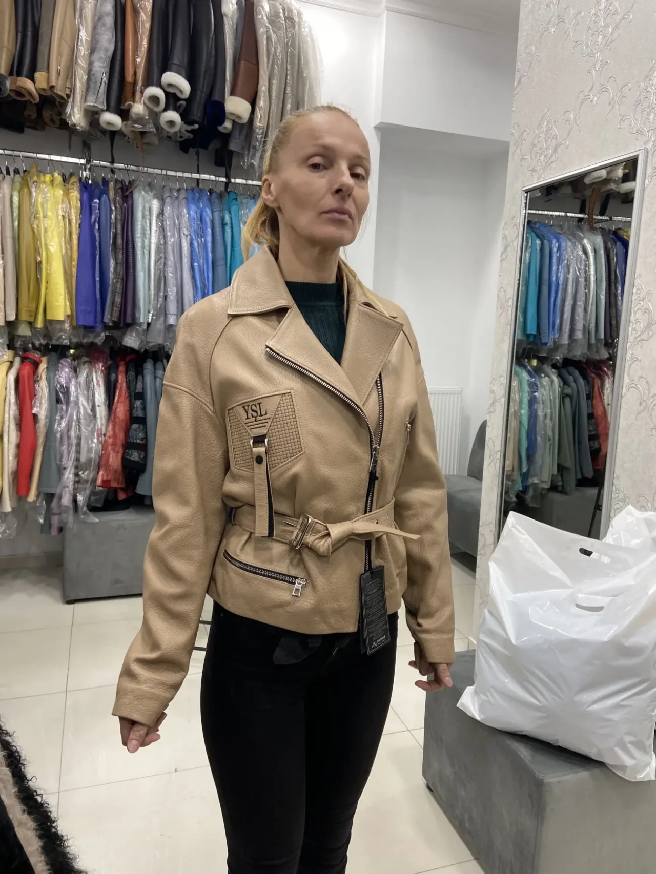 Куртки жіночі шкіра джамбо,косуха бнж,зелена 8