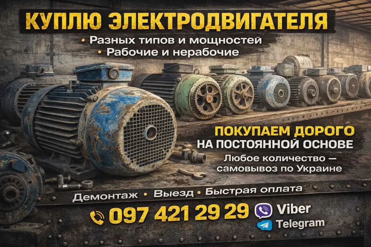 Куплю электродвигателя редуктора компрессора трансформаторы тельфир