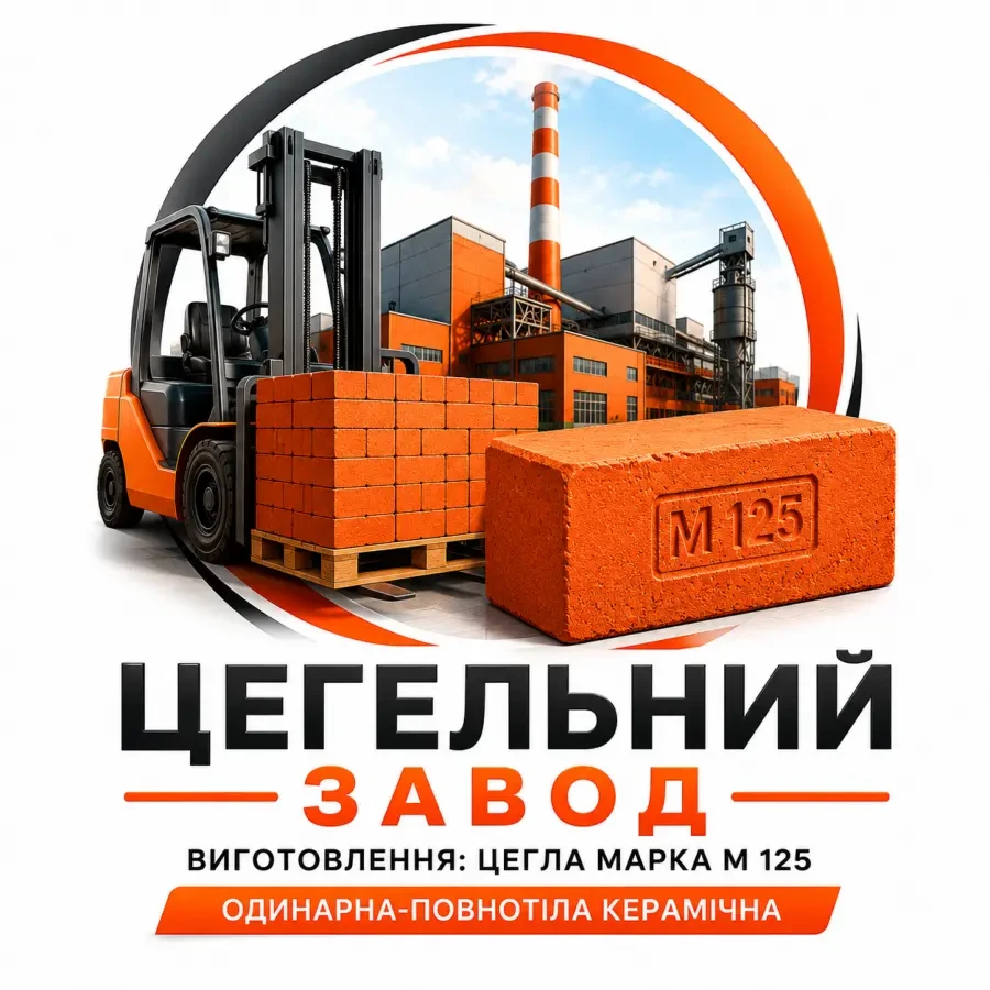 Цегла М125 одинарна повнотіла від заводу виробника Данильче Івано-Франківська область та вся Україна 4