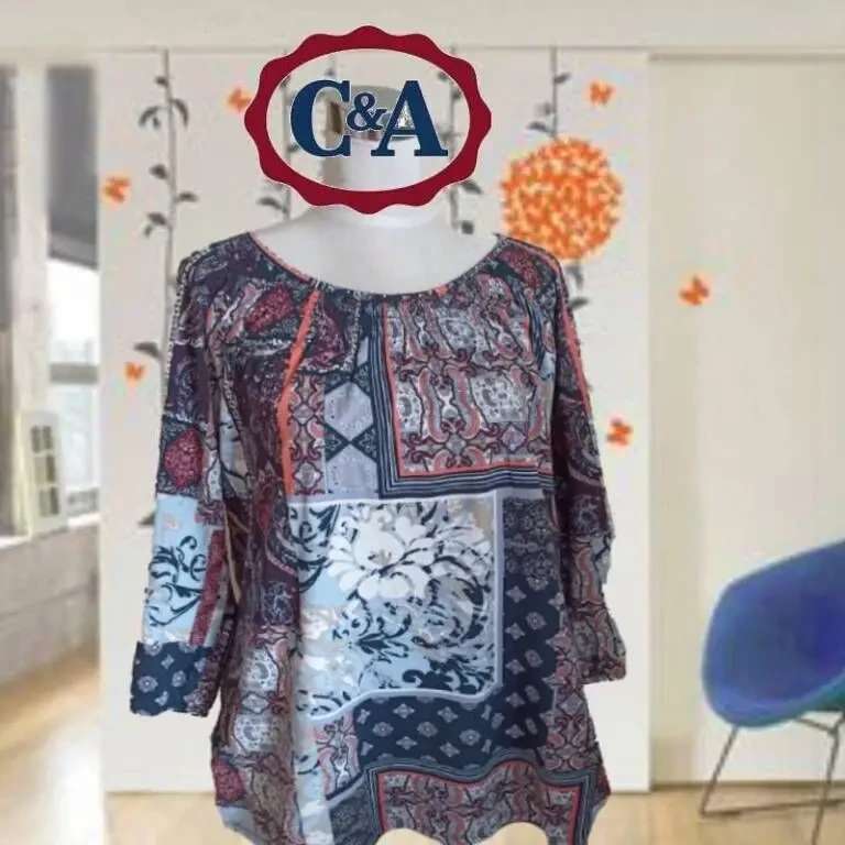 CA Canda Premium Женская футболка рукав 3/4 удлиненная на 52