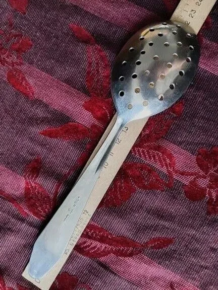 Ложка шумовка, гарнирна ложка с отверстиями з отворами нержавійка вічная 1 шт. радянский раритет 10