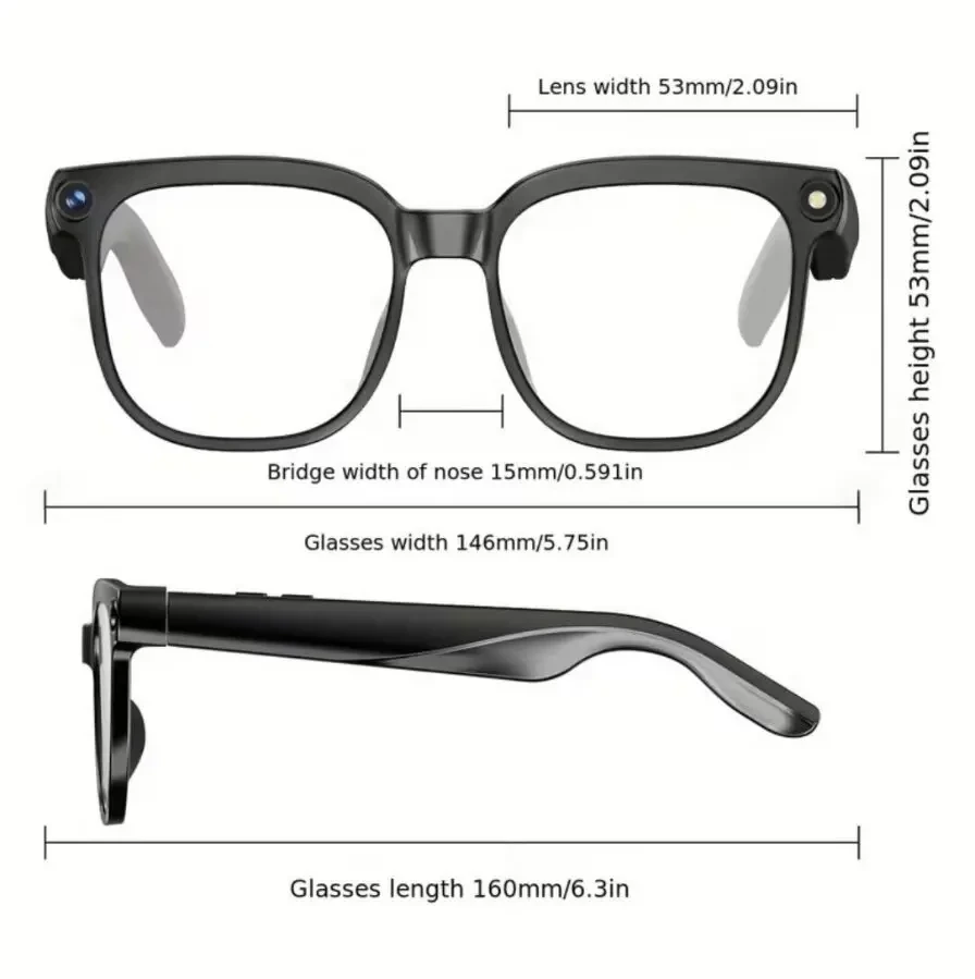 PEJE AI Smart Glasses 1080P з камерою 8 МП, Bluetooth та фотохромними