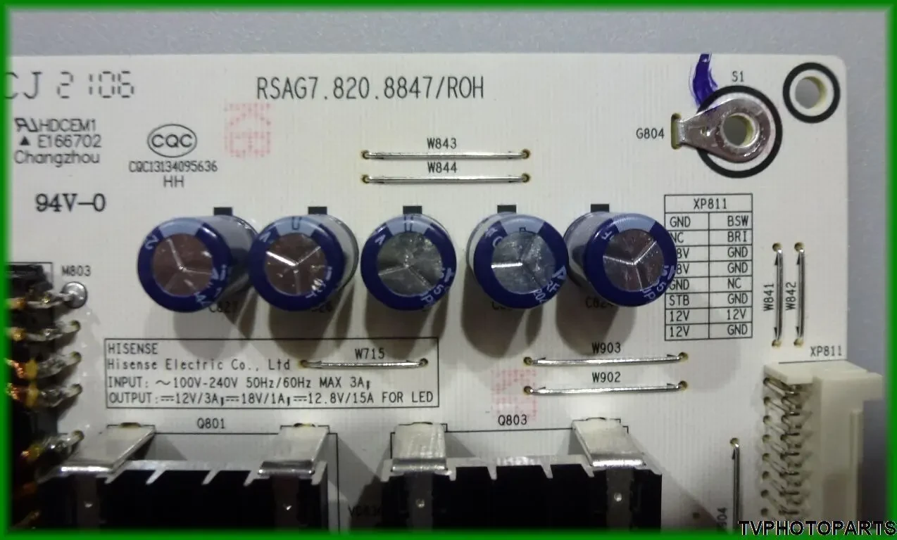 плата блок живлення RSAG7.820.8847/ROH для Hisense 55U8QF 2