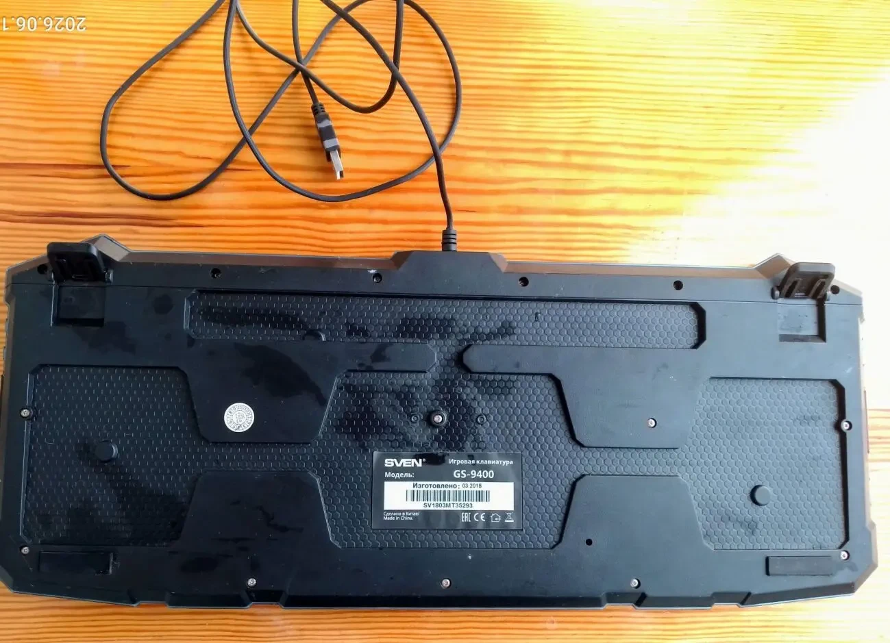 Черная программируемая игровая клавиатура свен Gs-9400 юсб проводная котрастные клавиши, подсветка 2