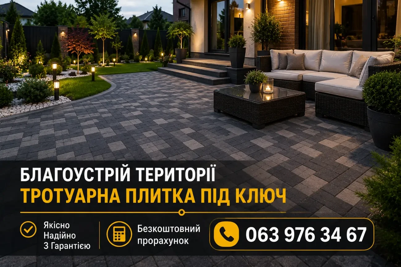 Укладання тротуарної плитки в Одесі під ключ 5