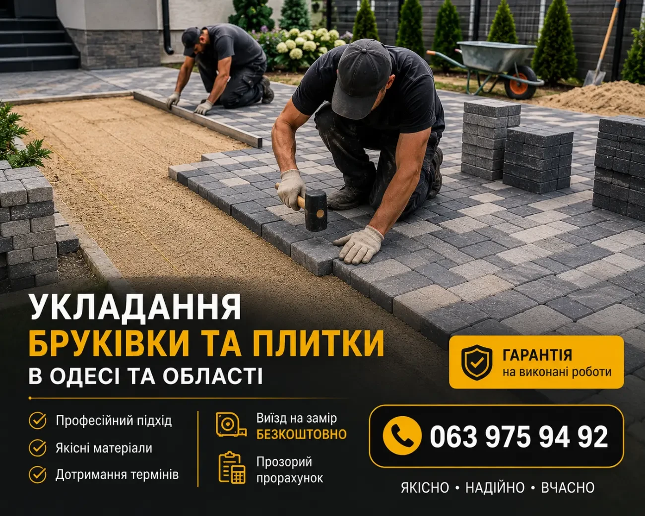 Бруківка та тротуарна плитка, укладання в Одесі 4