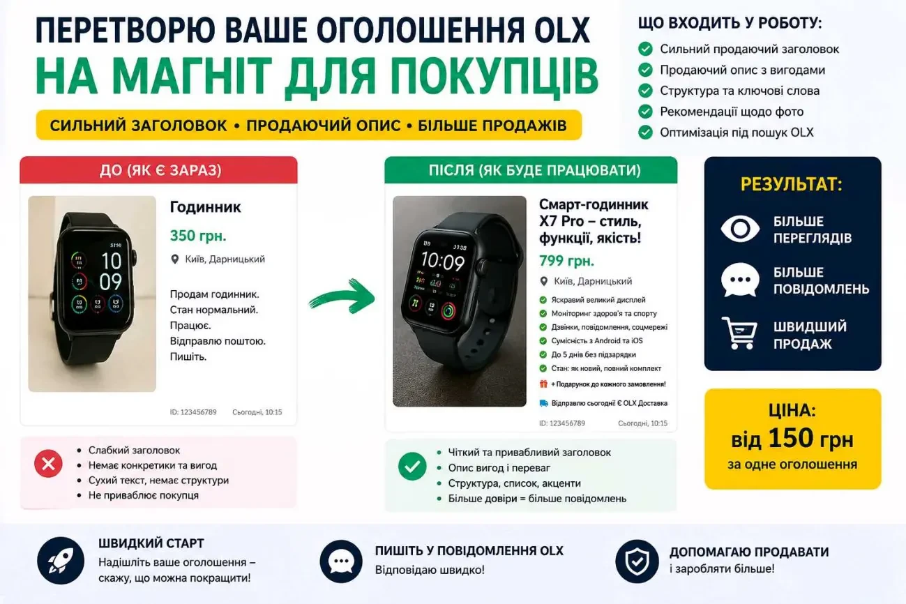 Створимо ефективне оголошення для продажу товару чи послуги 5