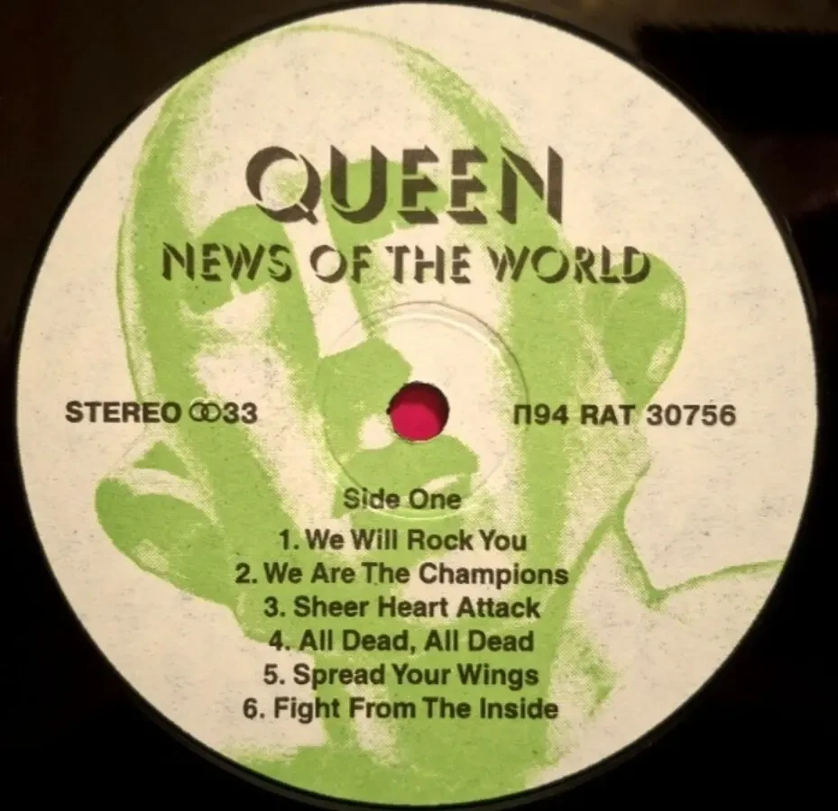 Queen, Freddie Mercury - News Of The World - 1977. (LP). 12. Vinyl. Пластинка. Santa Records. Rare. 3