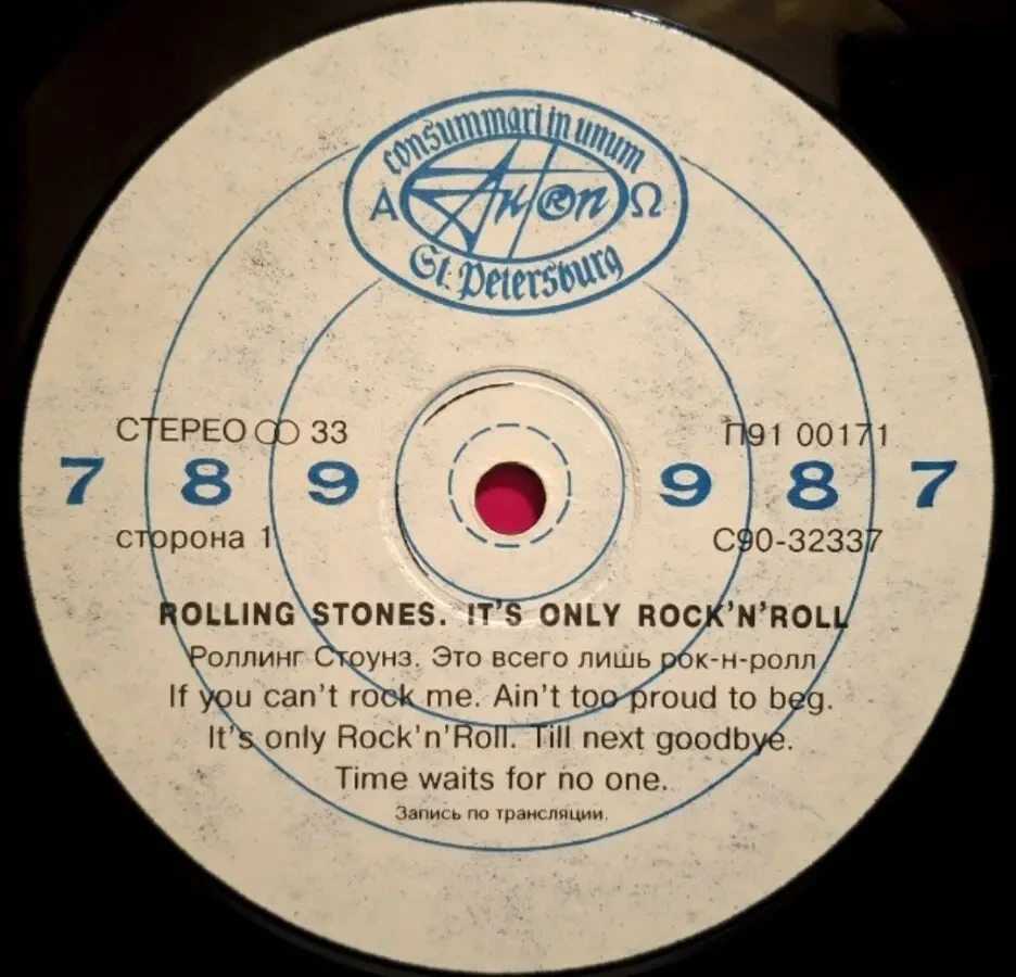 The Rolling Stones - It's Only Rock 'N' Roll - 1974. (LP). 12. Vinyl. Пластинка. AnTrop. Rare. 3