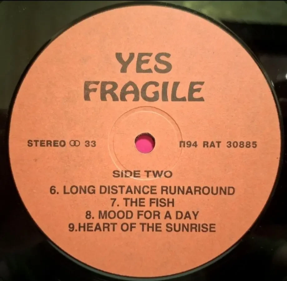 Yes - Fragile - 1972. (LP). 12. Vinyl. Пластинка. Santa Records. Rare. 4