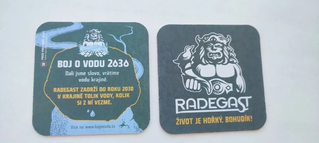 Оригинальный костер (бирдекель) известного чешского бренда Radegast 5