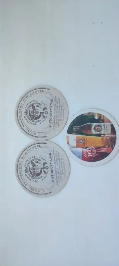 Костер (бирдекель) чешской пивоварни Pivovar Litovel и известного немецкого бренда Paulaner 2