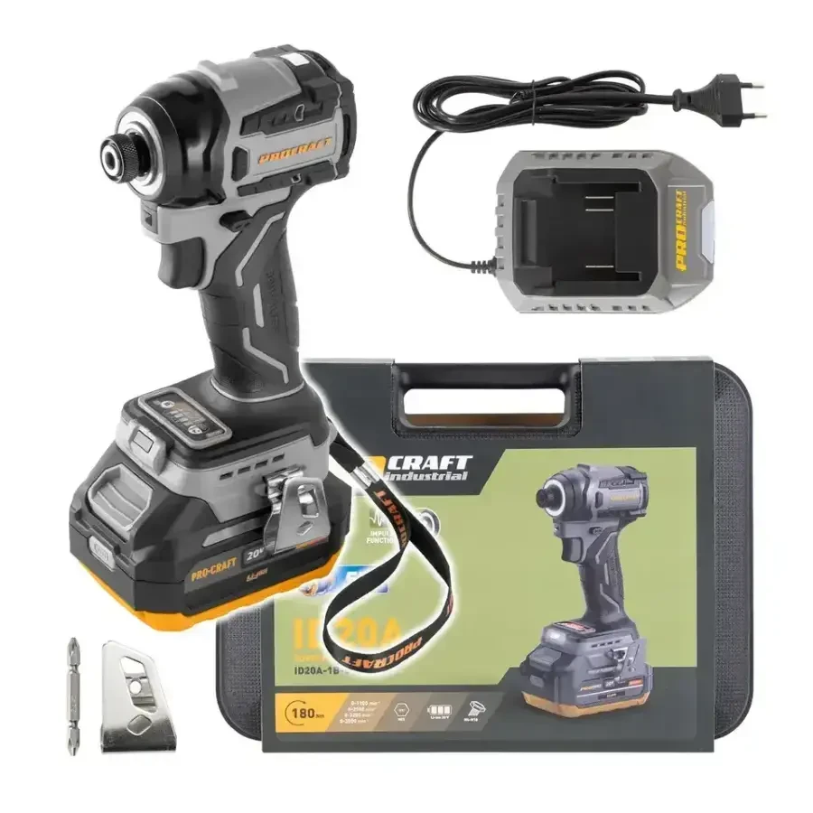 Акумуляторний гайковерт (Імпакт) Procraft Industrial ID20A (1 акумулятор 20 В 4 А.год). 3