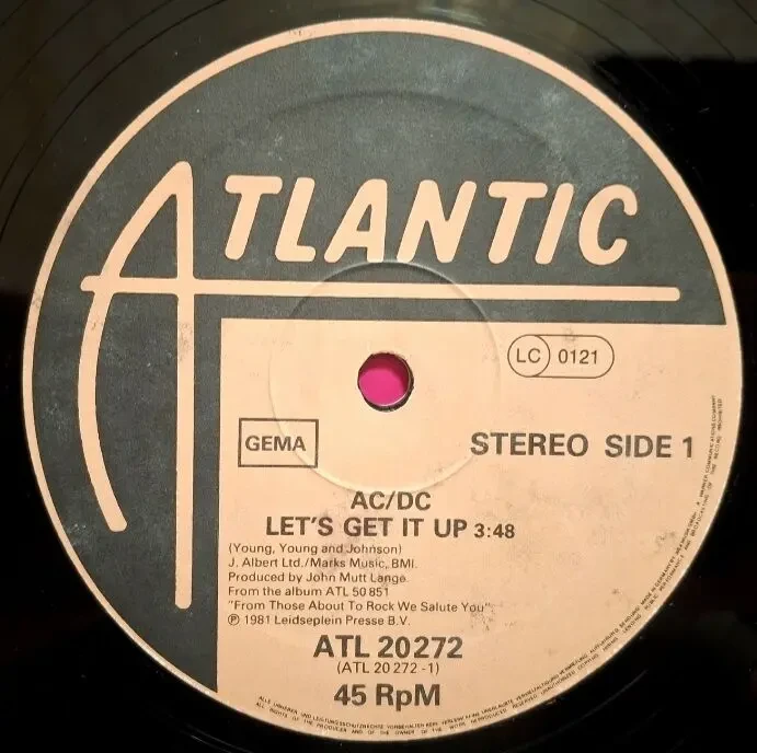 AC/DC - Let's Get It Up - 1982. (EP). 12. Vinyl. Пластинка. Germany. 3