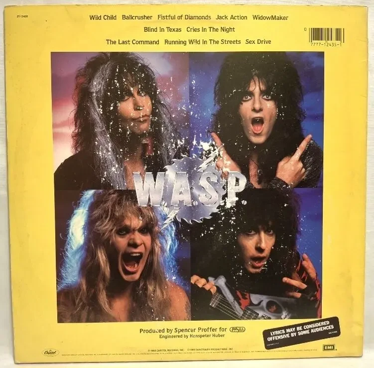 W.A.S.P. - The Last Command - 1985. (LP). 12. Vinyl. Пластинка. USA. 2