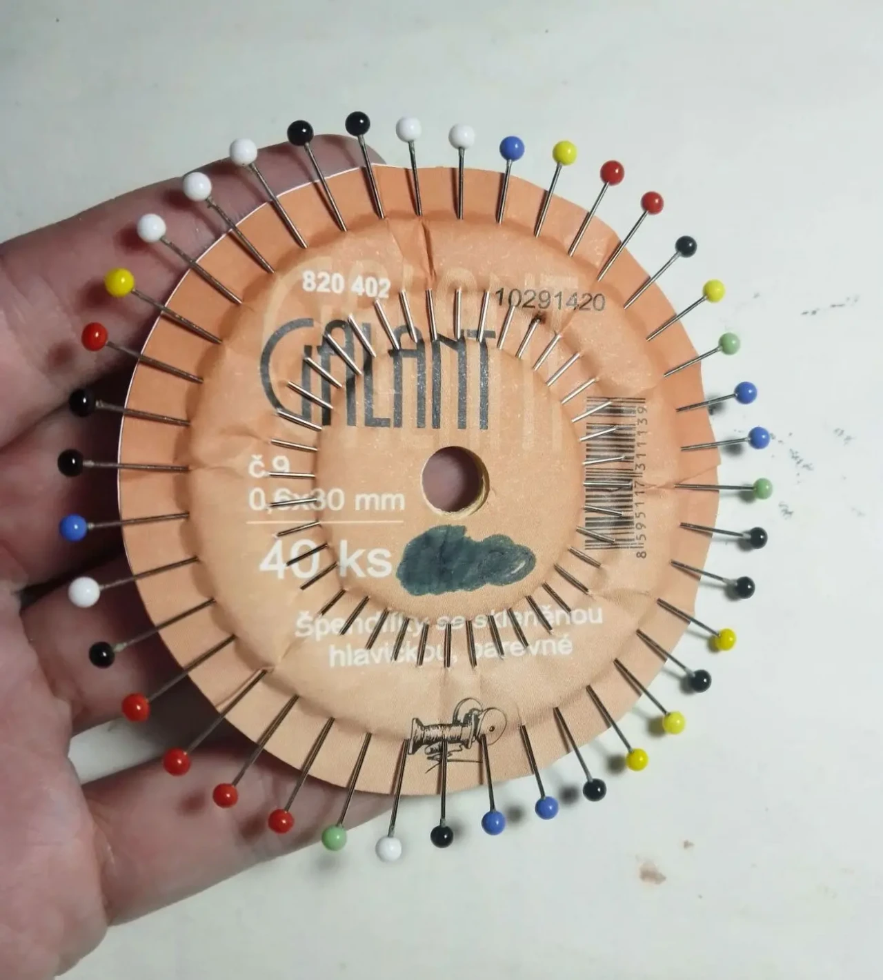 Булавки иголки для накалывания ткани набор, сталь, головка шарик 2