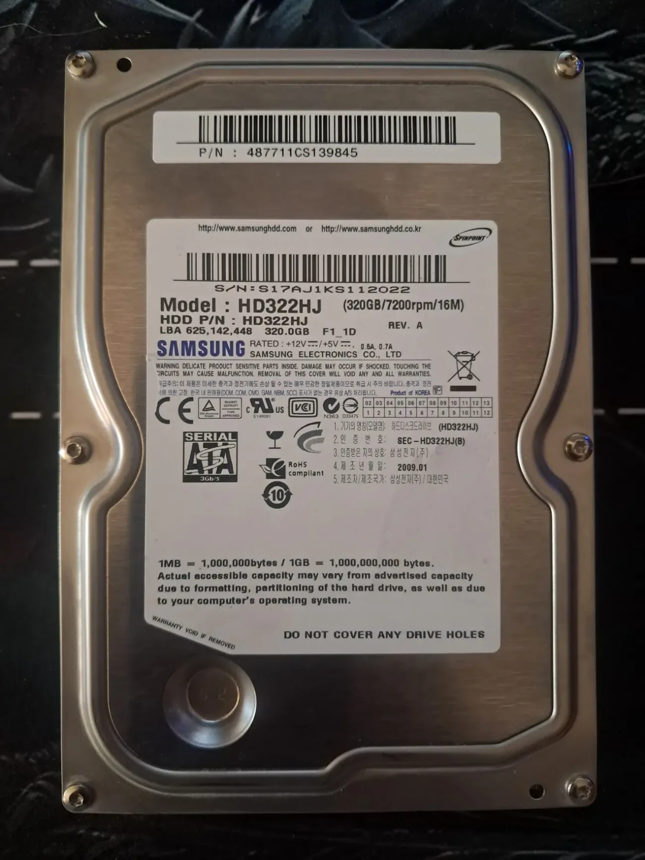 Жёсткий диск Samsung HD322HJ 320GB SATA 3,5
