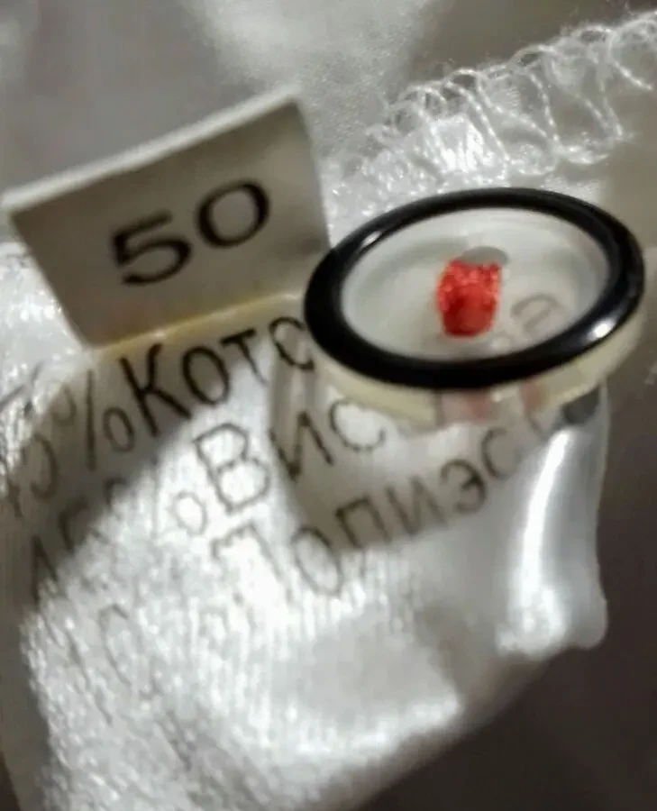 Сорочка блузка м л біла, гудзики, віскоза, бавовна, червоні строчки, довгі рукави, коротка 3