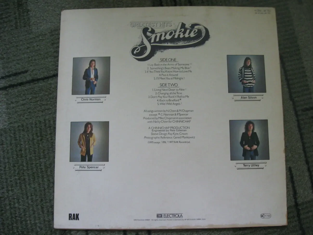 Вінілова платівка Smokie  Greatest Hits, Німеччина 2