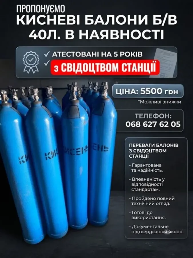 Балон кисневий 40 л