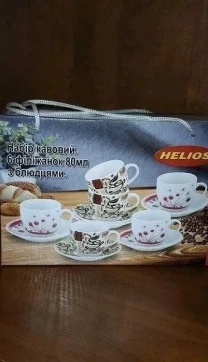 Набір кавовий,6 філіжанок з блюдцями