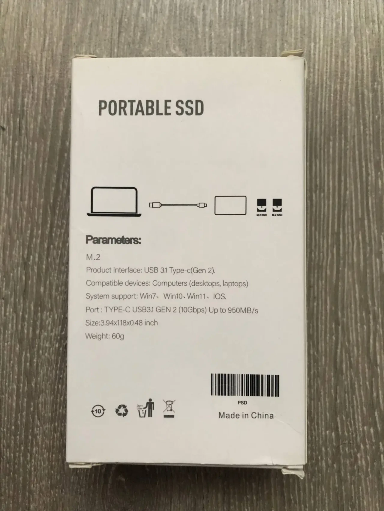 SSD NVMe 128gb Rockystone з металевим корпусом кишеня 8