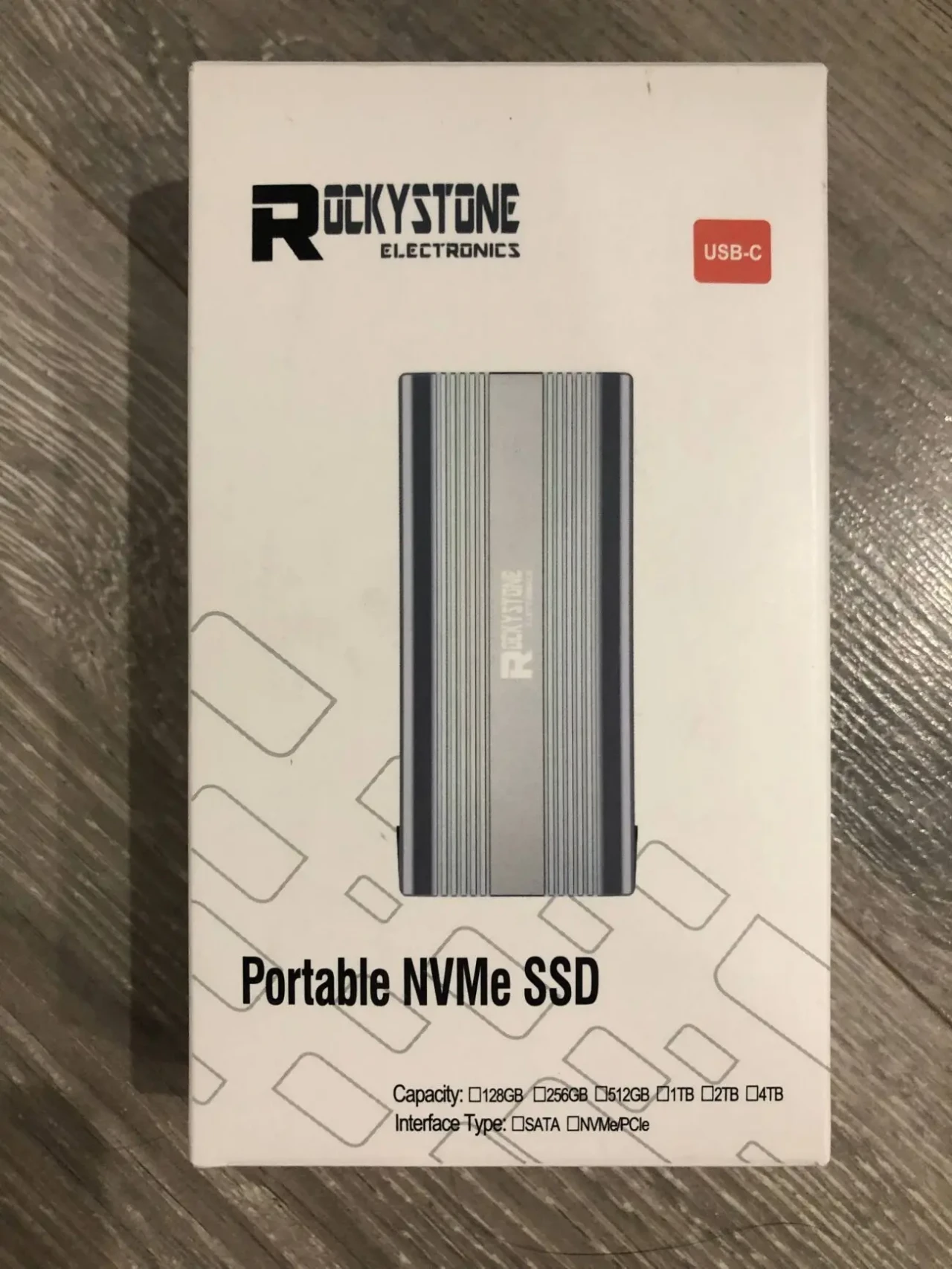 SSD NVMe 128gb Rockystone з металевим корпусом кишеня