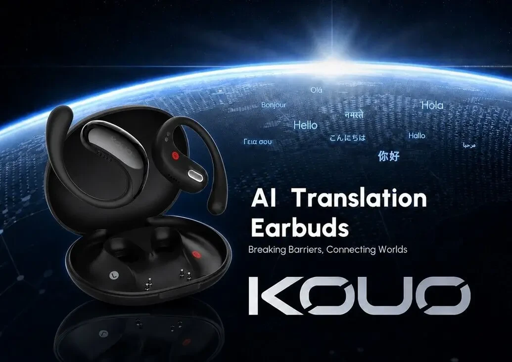Наушники KOUO Aether 05 Open-Ear Bluetooth V6.0 с поддержкой перевода 164 языка 2