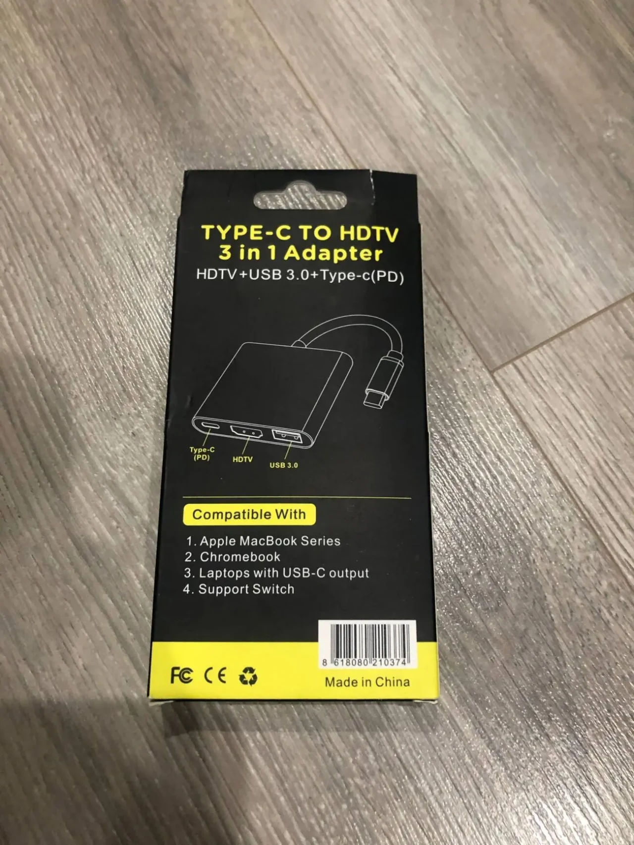 Адаптер перехідник 3 in 1 HDTV,  USB 3.0,  Type C 3