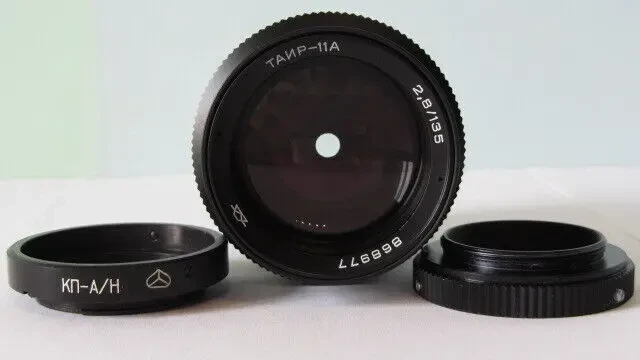 Объектив ТАИР-11А 2,8/135 на Nikon,М.42- Зенит,Practica.КМЗ-1986г.Комплект.Новый 2