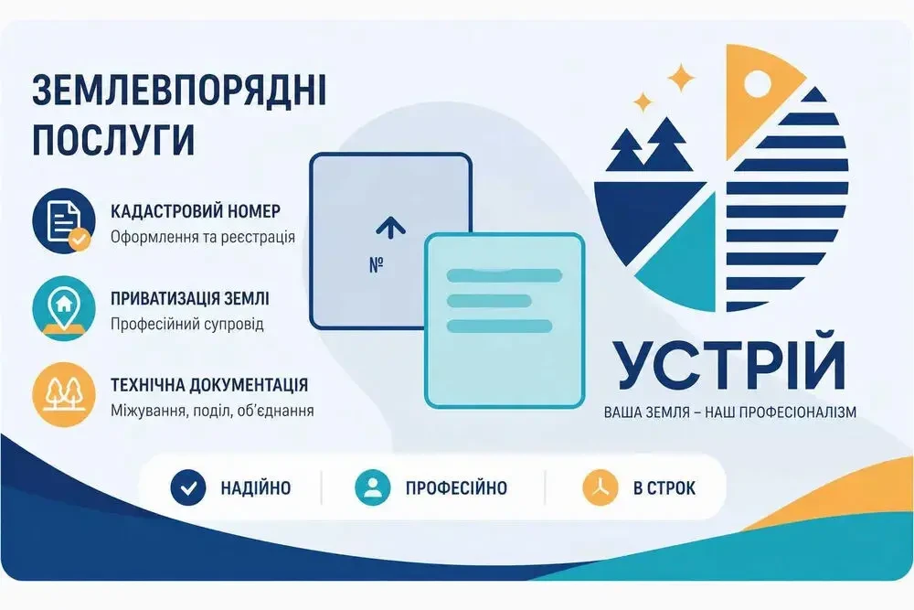 Присвоєння кадастрового номера  Землевпорядні послуги  Кривий Ріг 2