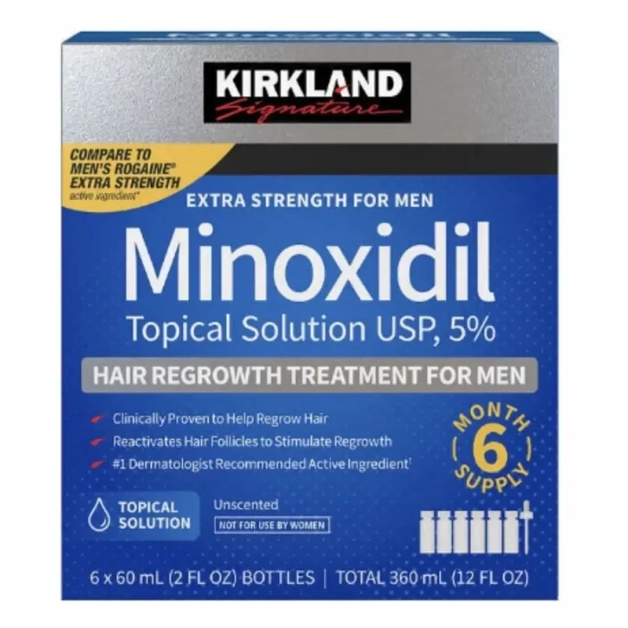 Міноксидил Кіркланд Minoxidil Kirkland 5% 3 флакона з дозатором