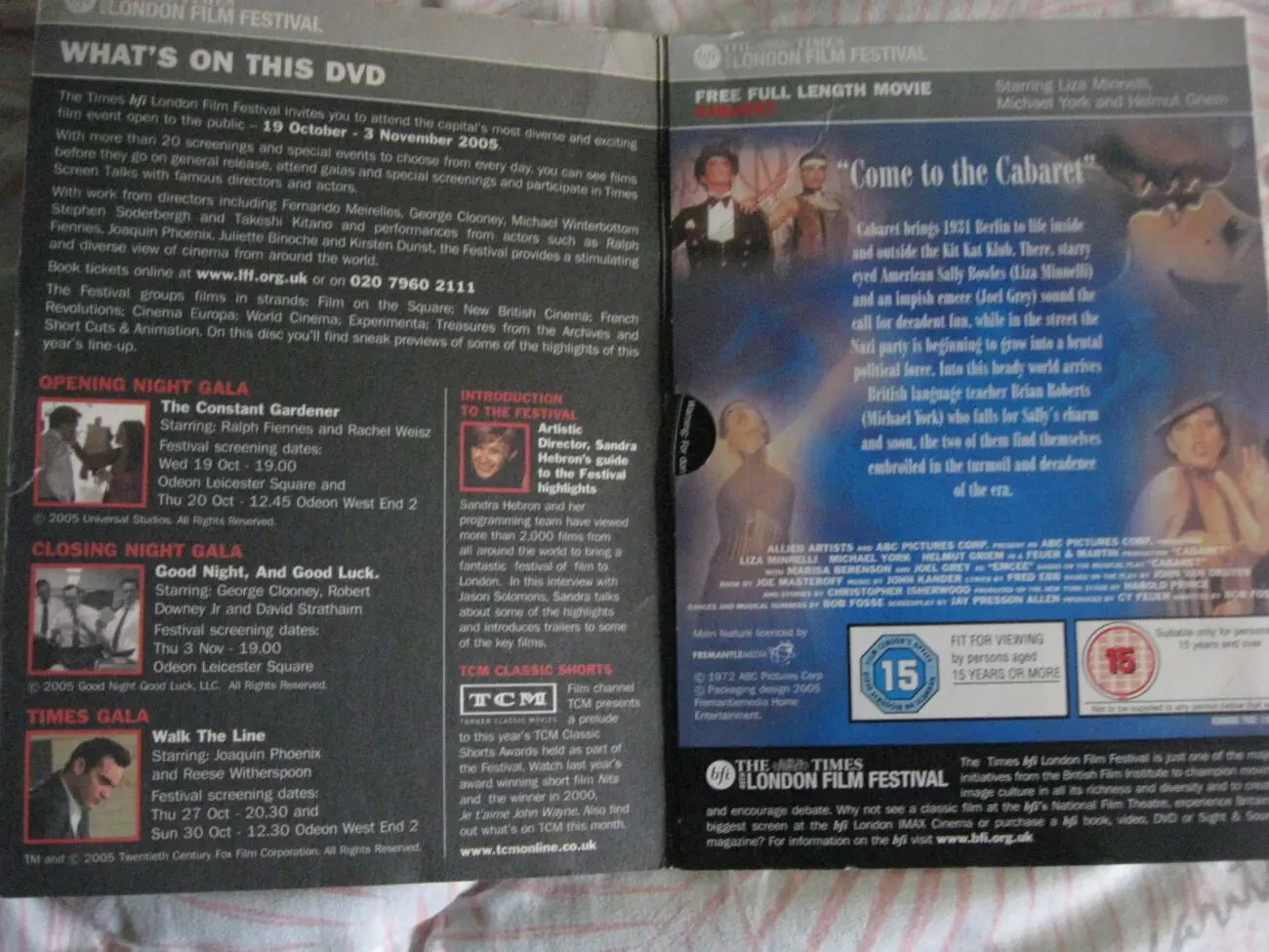 DVD диск, мюзікл Кабаре за участі Лайзи Мінеллі, оригінал 3