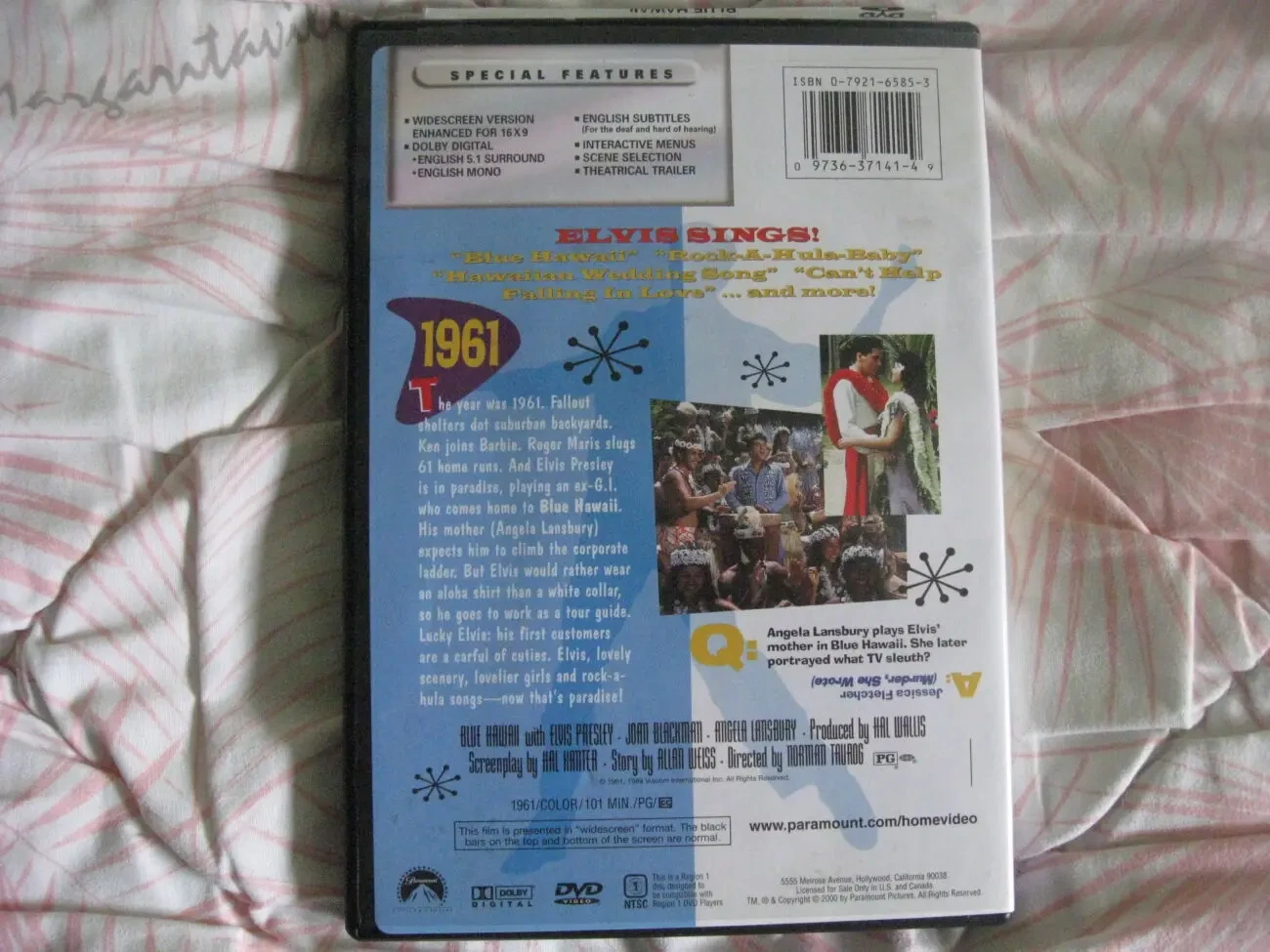 DVD диск з музичним фільмом Blue Hawaii за участю Елвіса Преслі, оригінал 2