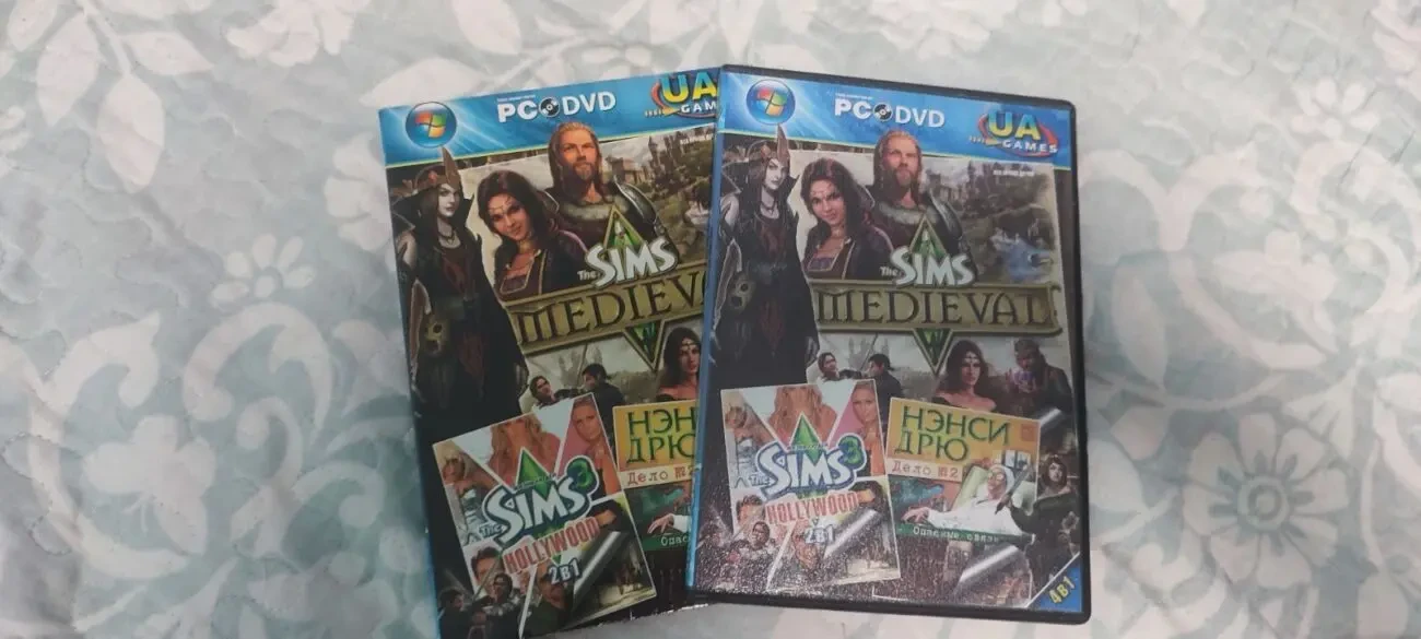 Игровой сборник формата «4 в 1» на PC DVD Nancy Drew , The Sims 3 4