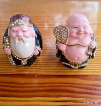 Шкатулка статуэтка фигурка нецке нэцкэ керамика, стразы, Декор 5 см