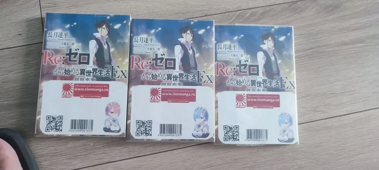 Комплект ранобэ Re:Zero   (Ре Зеро) — 3 тома   (включая EX) от Rise Manga 8