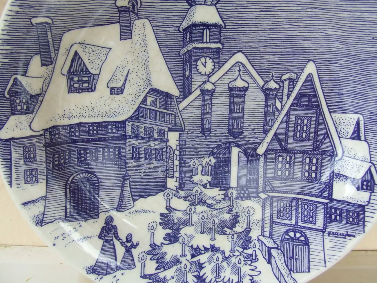 Фарфор тарілка настінна кобальт роз. 25 см.Європа 1980 роки. 2