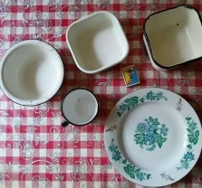 Посуда эмалированные судки, миски, кружка кружечка, большая тарелка , винтажные вещи Посуда эмалированные судки, миски, кружка кружечка, большая тарелка , винтажные вещи
