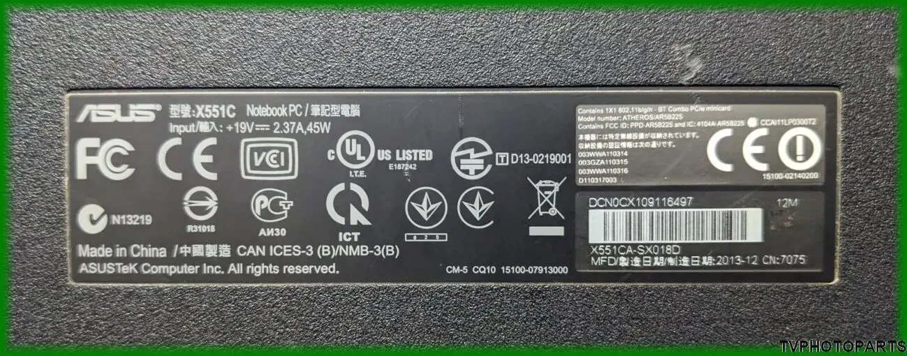 верхня частина корпусу в зборі для ноутбука Asus X551C 3