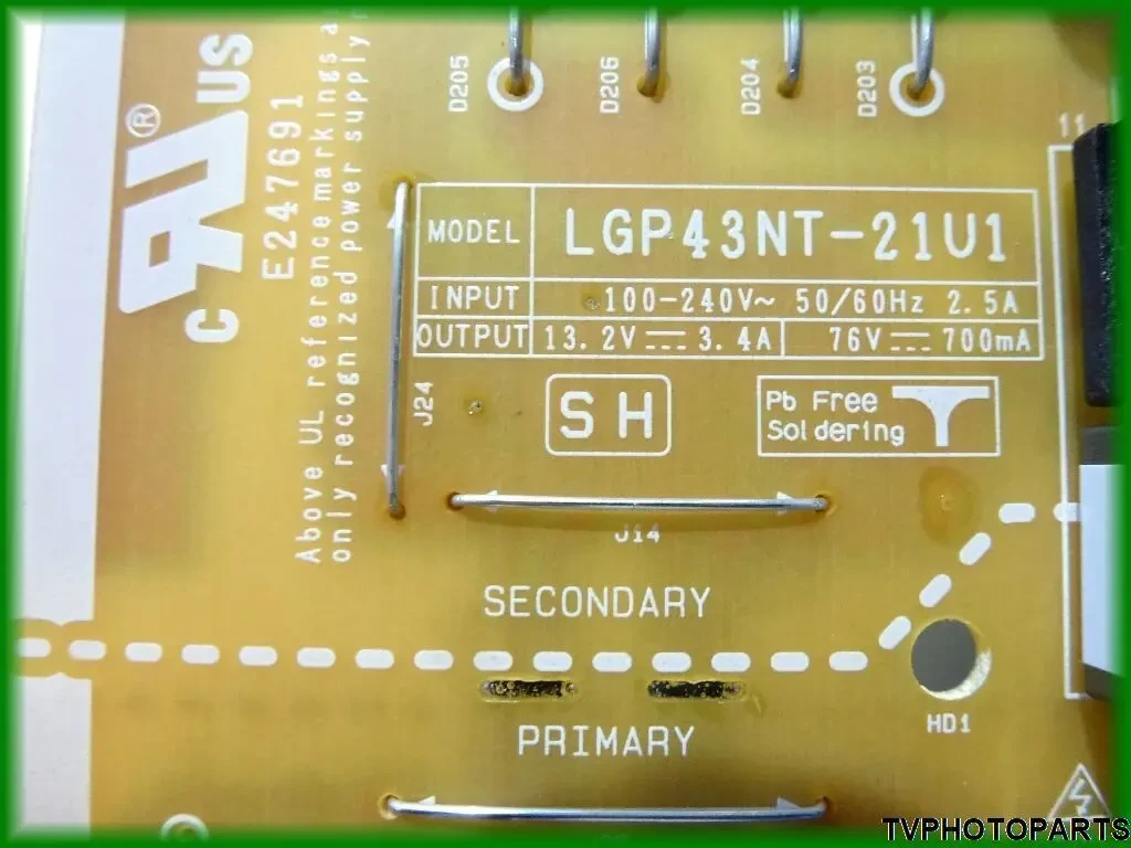 плата блок живлення LGP43NT-21U1 EAX69502103 (1.0) EAY65895567 для телевізора LG 43NANO766 3