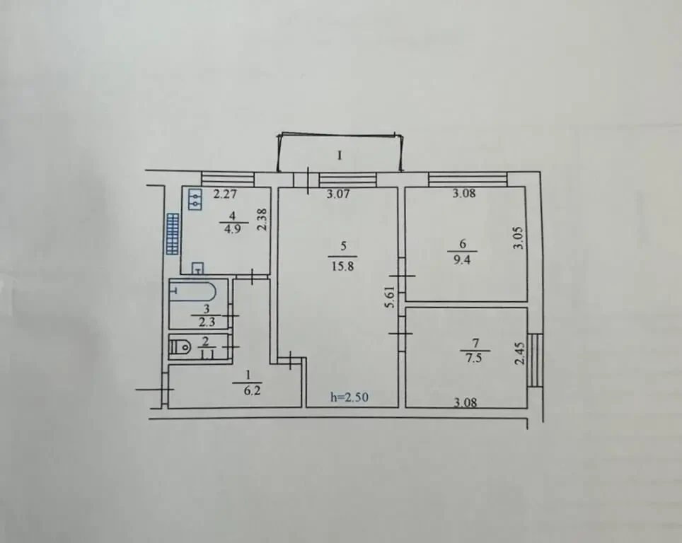 Продам трикімнатну квартиру.  Раківка. 9