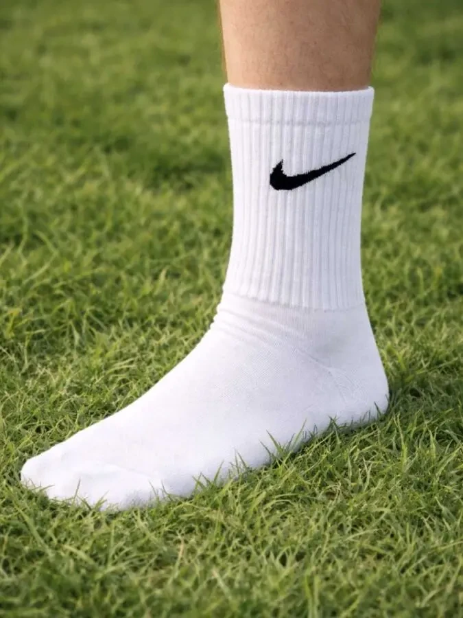 Набір високих шкарпеток nike (білі) — 5 пар в упаковці 3