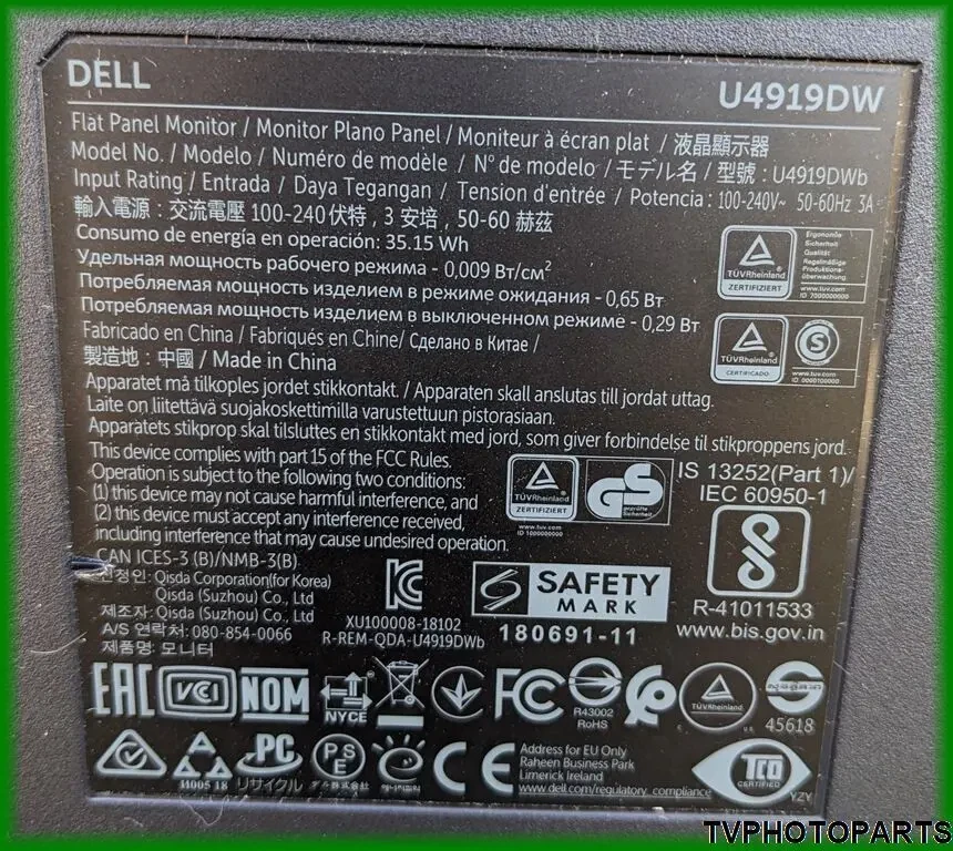 плата Main Board 4H.43001.A10 для монітора DELL U4919 7