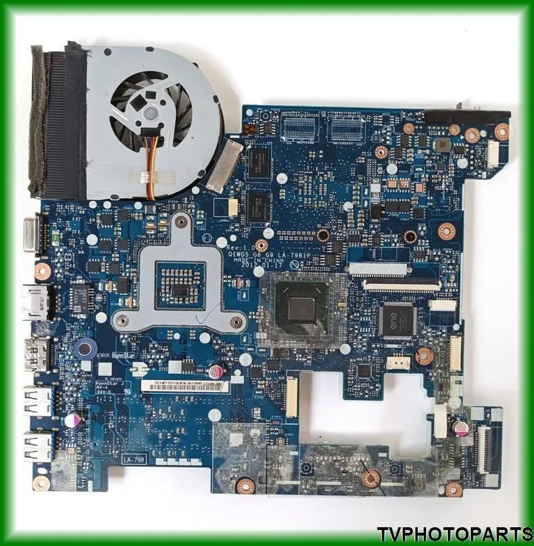материнська плата QIWG5_G6_G9 LA7981P Core i5-3210M, 2GB RAM для ноутбука Lenovo IdeaPad N581 4