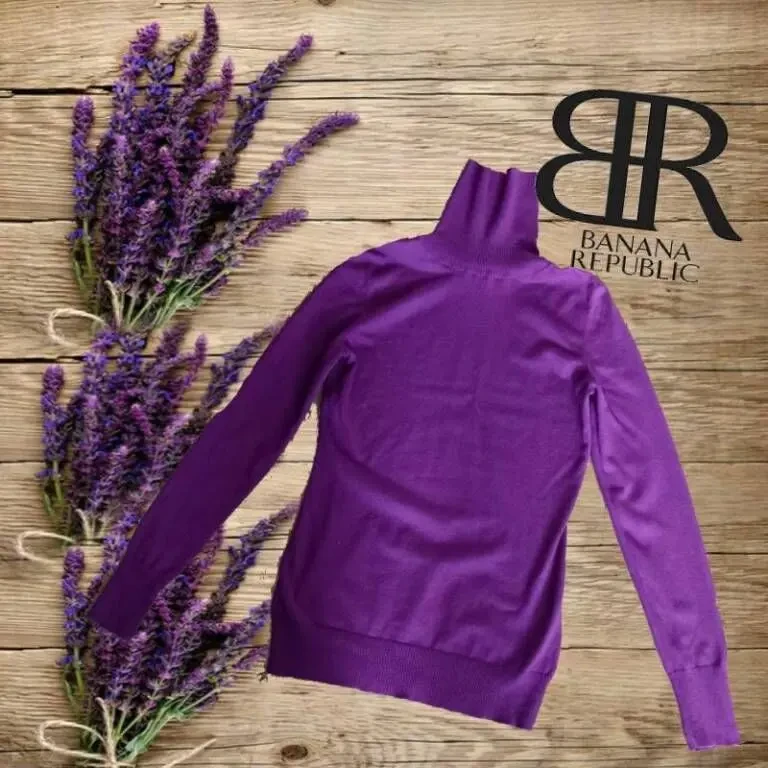 Banana Republic Шелковый трикотажный женский гольф фуксия S 4